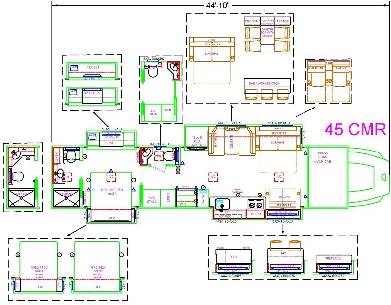 A 45 CMR design plan for a motorhome